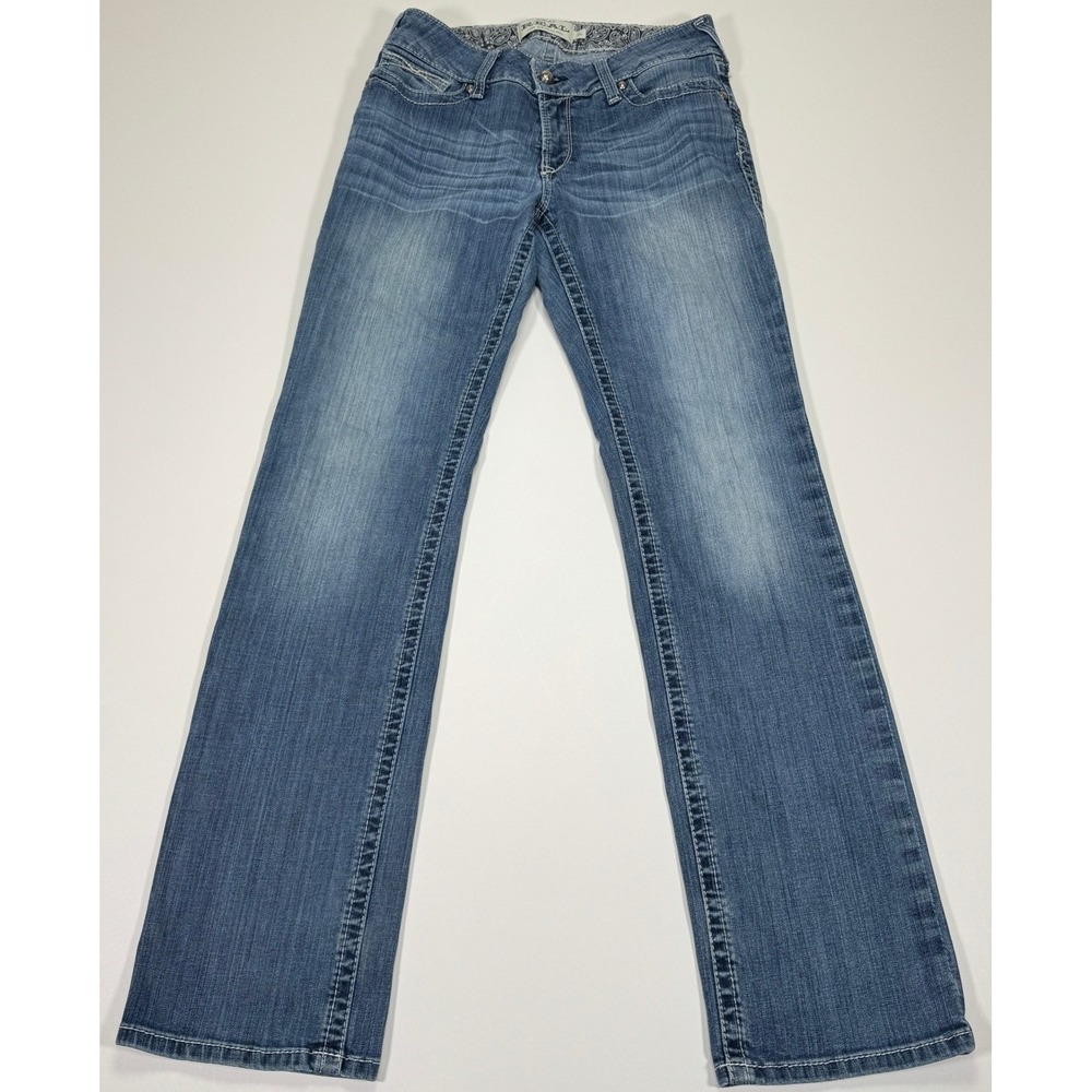 ARIAT REAL Denim Jeans Womens 31L Light Wash Blue Bootcut Western Cowgirl